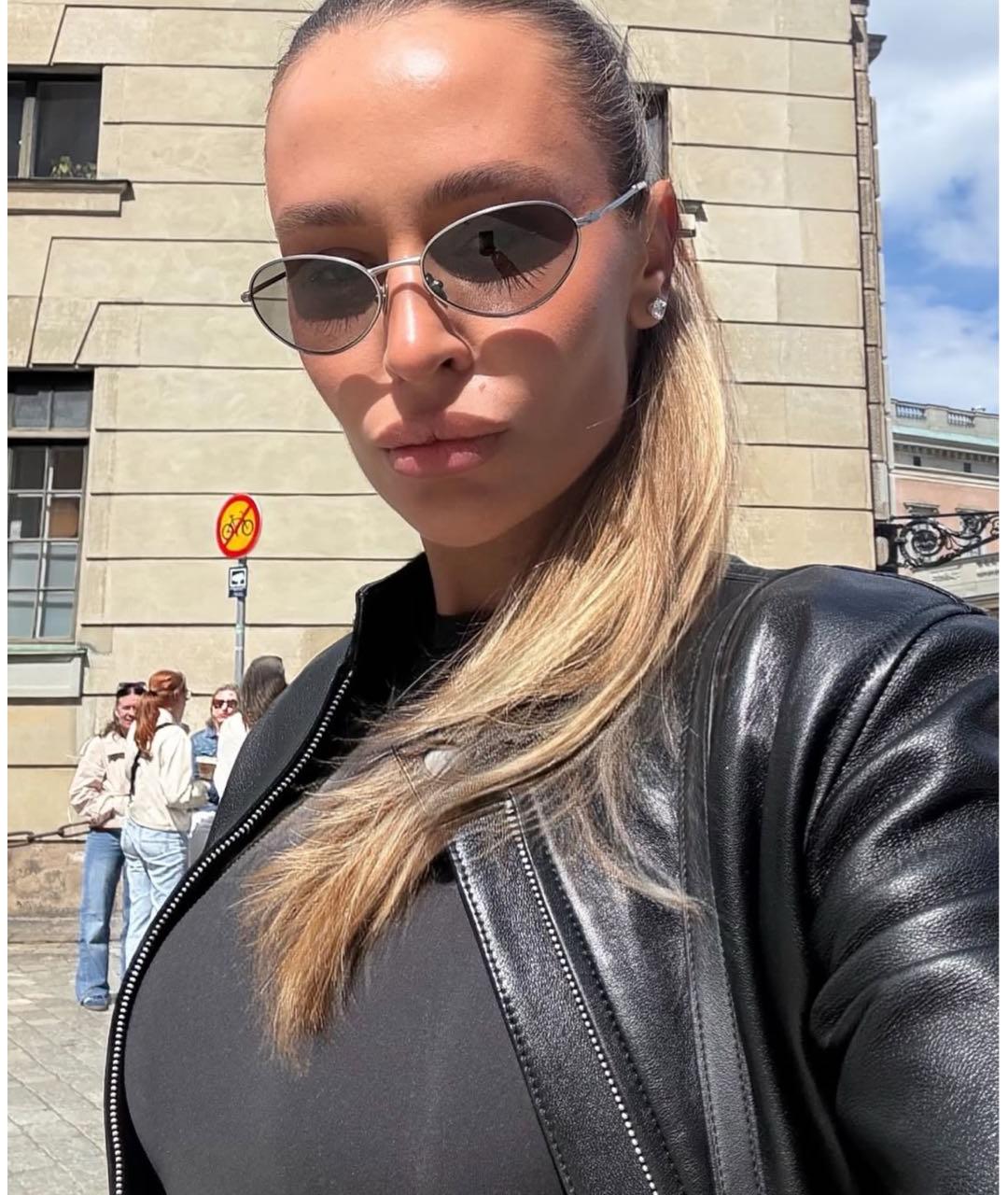 PRADA Серебряные металлические солнцезащитные очки, фото 8