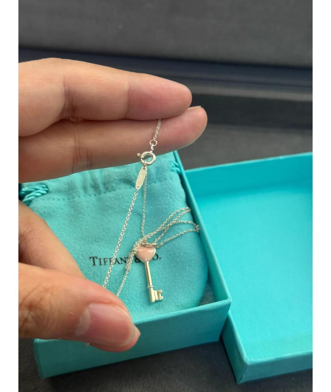 TIFFANY&CO Розовый серебряный кулон, фото 5