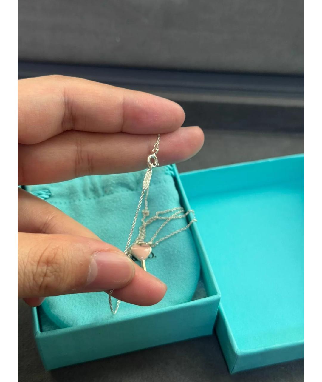 TIFFANY&CO Розовый серебряный кулон, фото 4