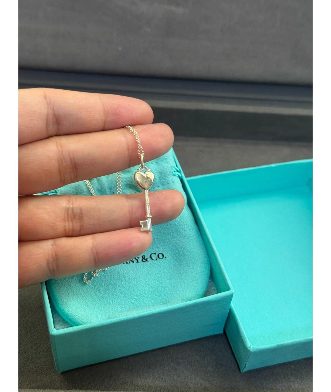 TIFFANY&CO Розовый серебряный кулон, фото 3