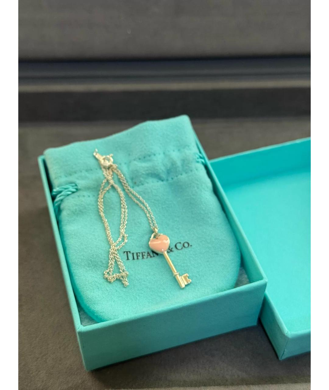 TIFFANY&CO Розовый серебряный кулон, фото 6