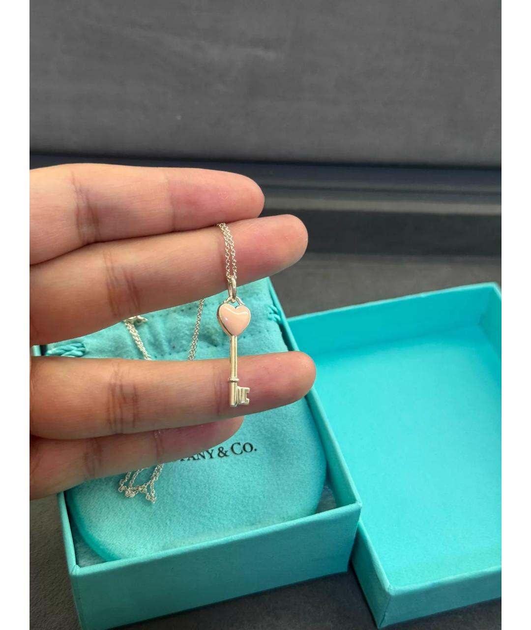 TIFFANY&CO Розовый серебряный кулон, фото 2