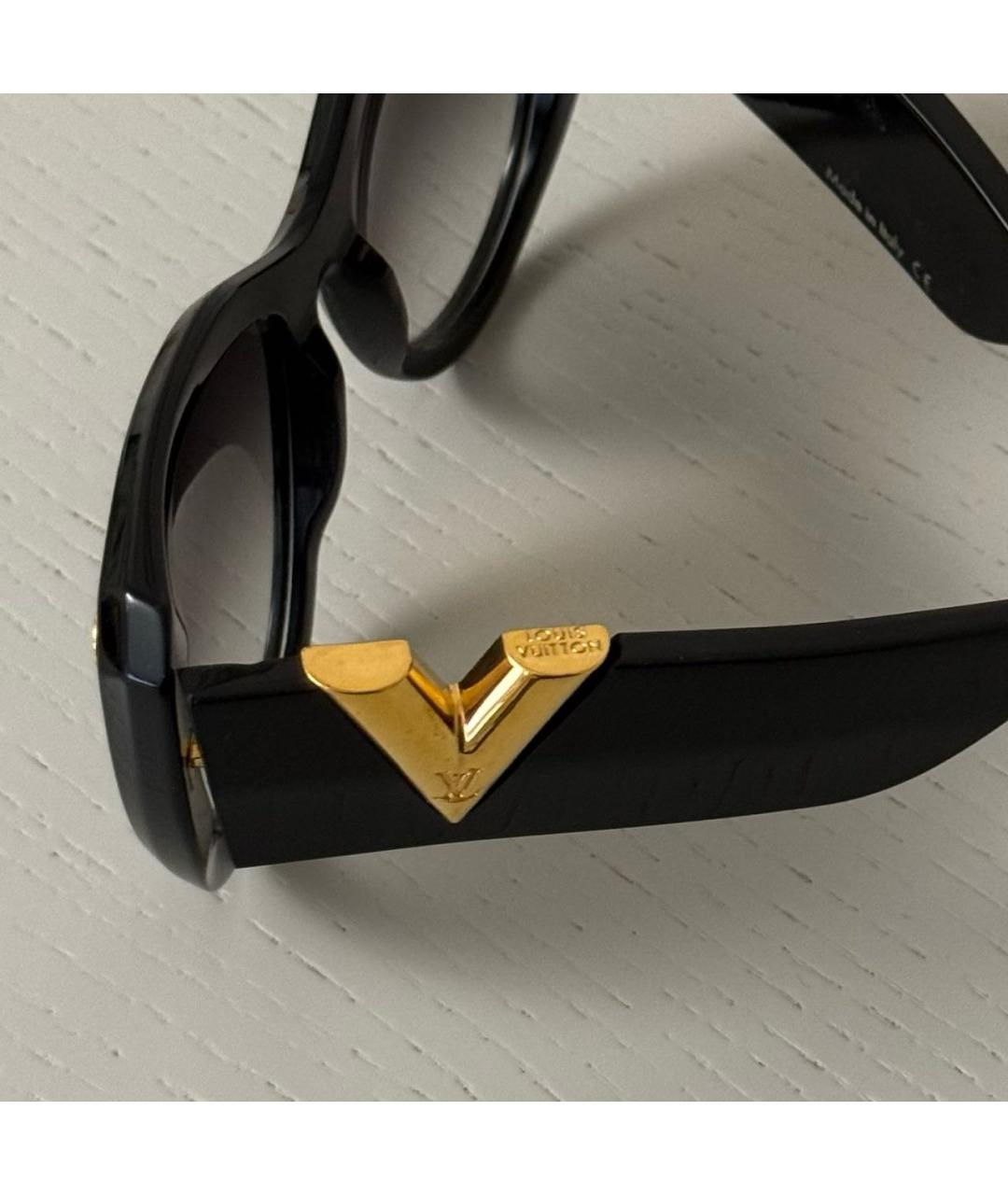 LOUIS VUITTON Черные пластиковые солнцезащитные очки, фото 3