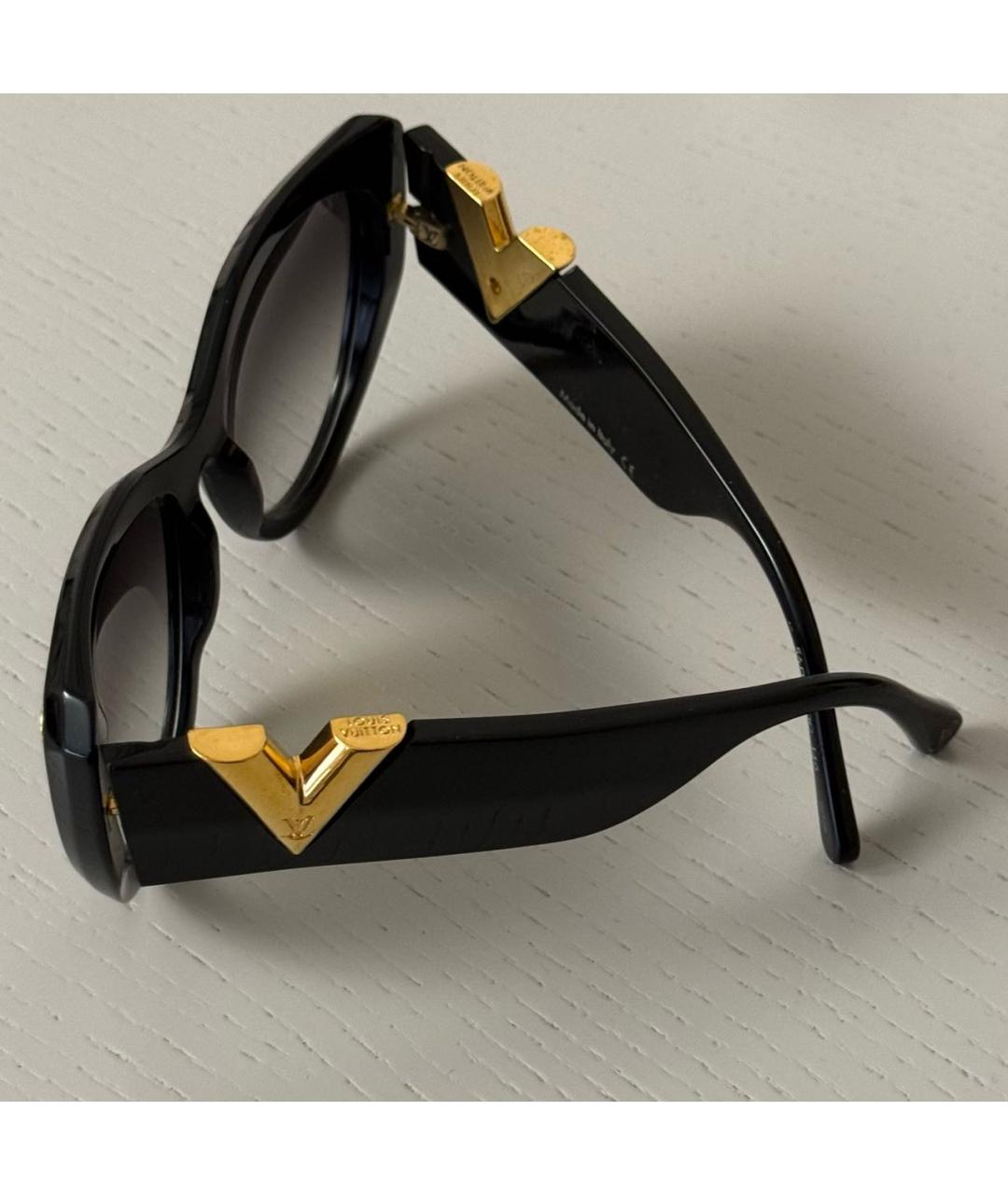 LOUIS VUITTON Черные пластиковые солнцезащитные очки, фото 2