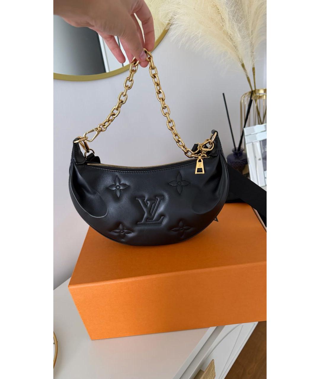 LOUIS VUITTON Черная кожаная сумка через плечо, фото 2