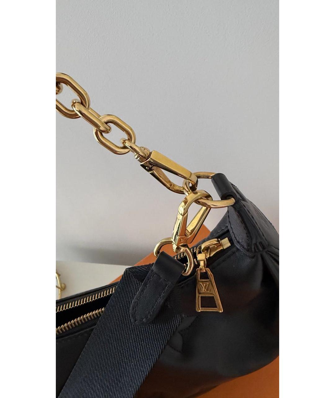 LOUIS VUITTON Черная кожаная сумка через плечо, фото 6