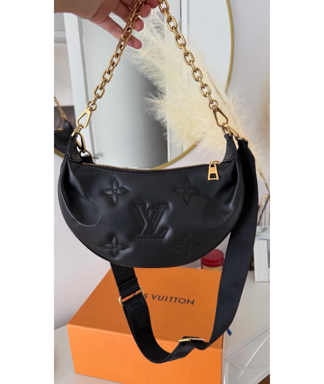 LOUIS VUITTON Черная кожаная сумка через плечо, фото 9