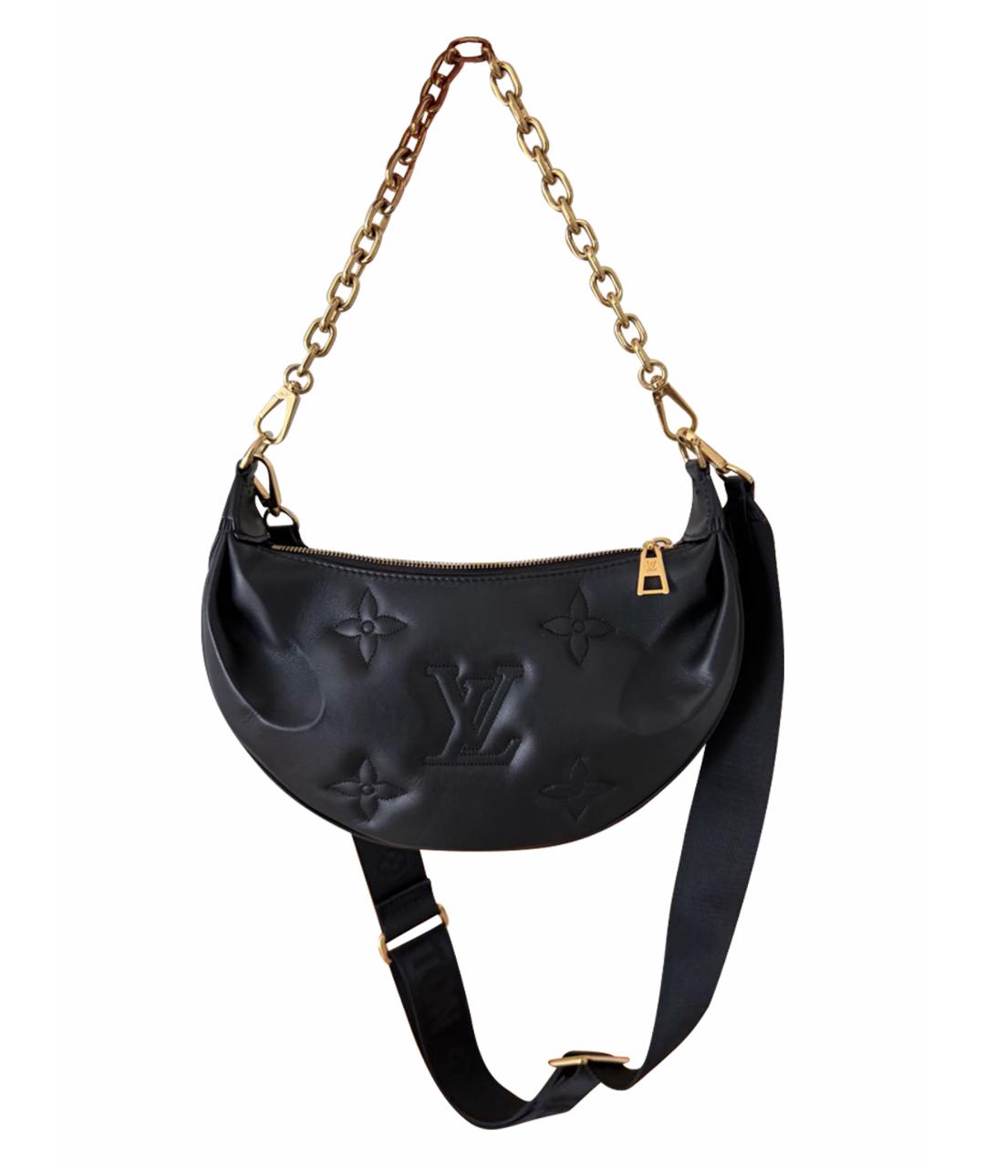 LOUIS VUITTON Черная кожаная сумка через плечо, фото 1