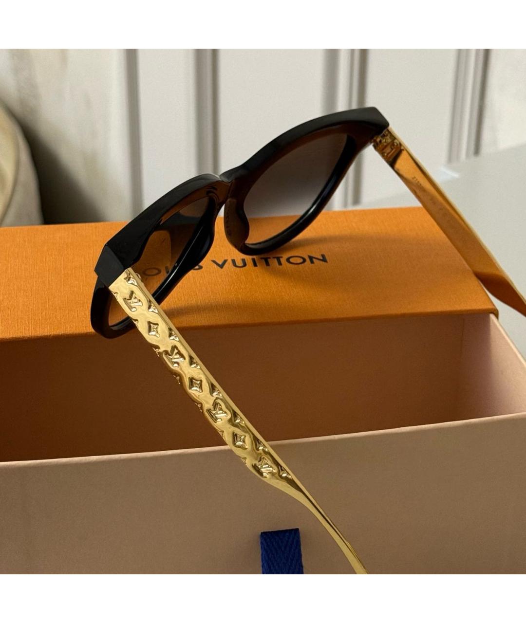 LOUIS VUITTON Черные пластиковые солнцезащитные очки, фото 2