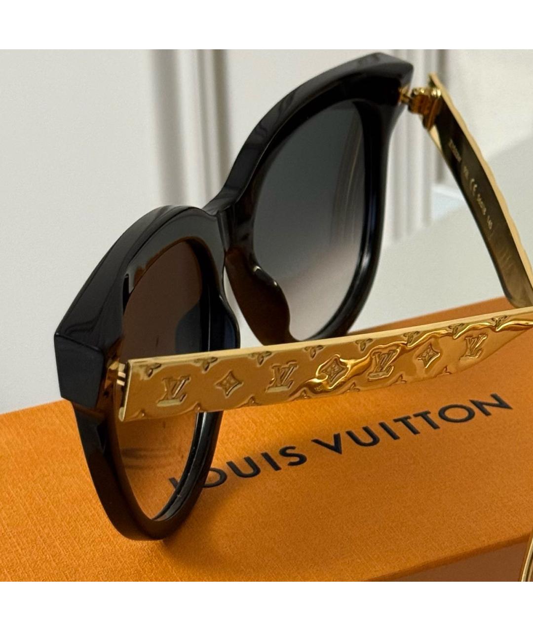 LOUIS VUITTON Черные пластиковые солнцезащитные очки, фото 3