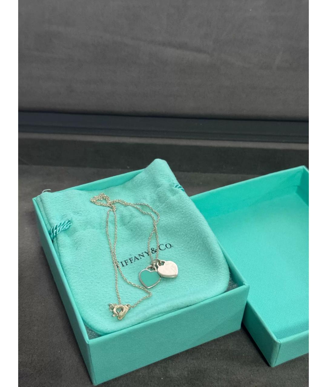 TIFFANY&CO Зеленый серебряный кулон, фото 6