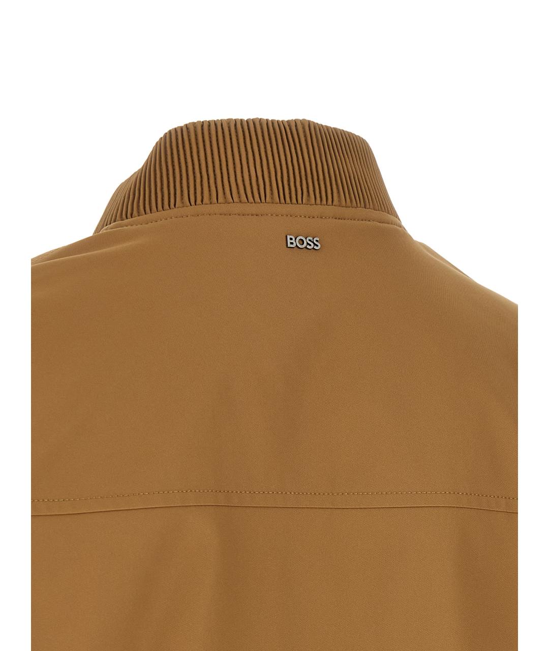 HUGO BOSS Бежевая полиэстеровая куртка, фото 4