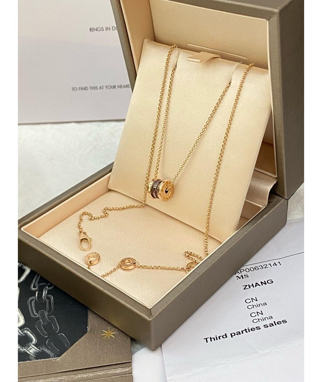 BVLGARI Золотое колье из розового золота, фото 4