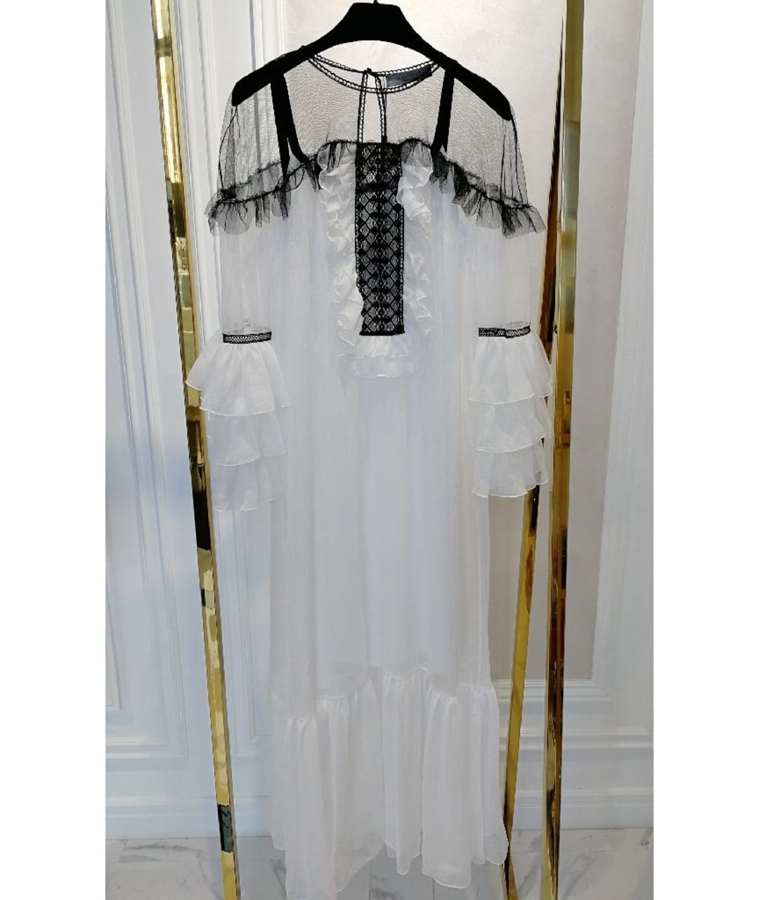 D.EXTERIOR Белое полиэстеровое платье, фото 5