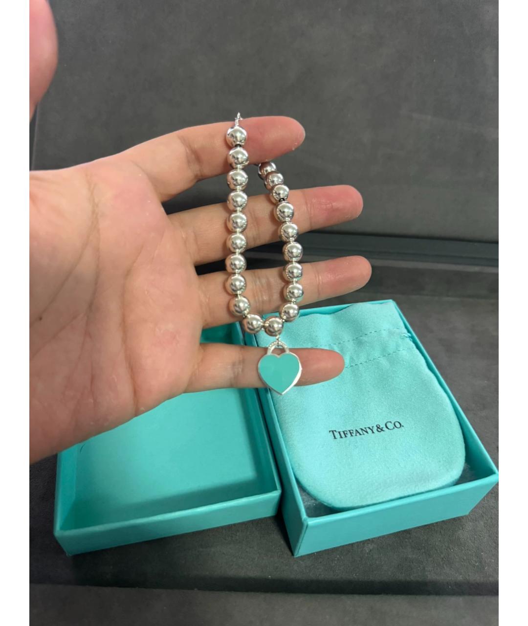 TIFFANY&CO Синий серебряный браслет, фото 3