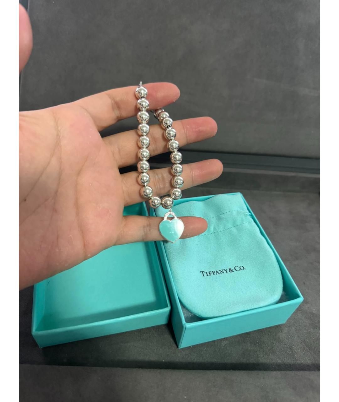 TIFFANY&CO Синий серебряный браслет, фото 4