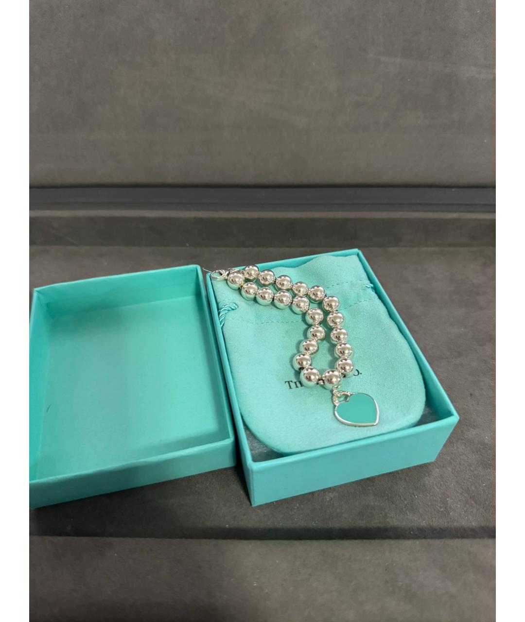 TIFFANY&CO Синий серебряный браслет, фото 7
