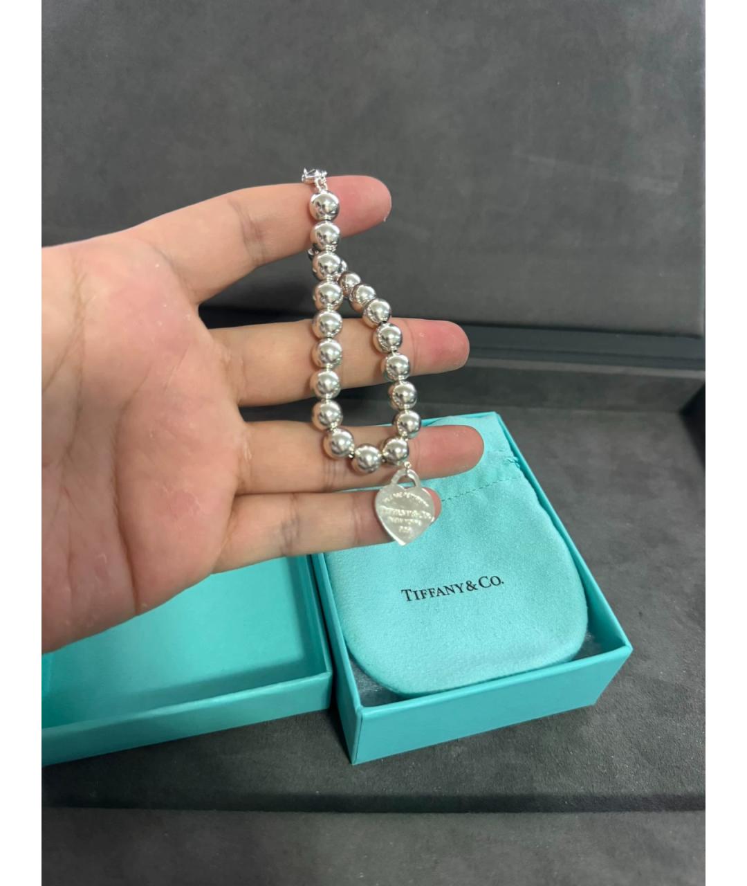 TIFFANY&CO Синий серебряный браслет, фото 6