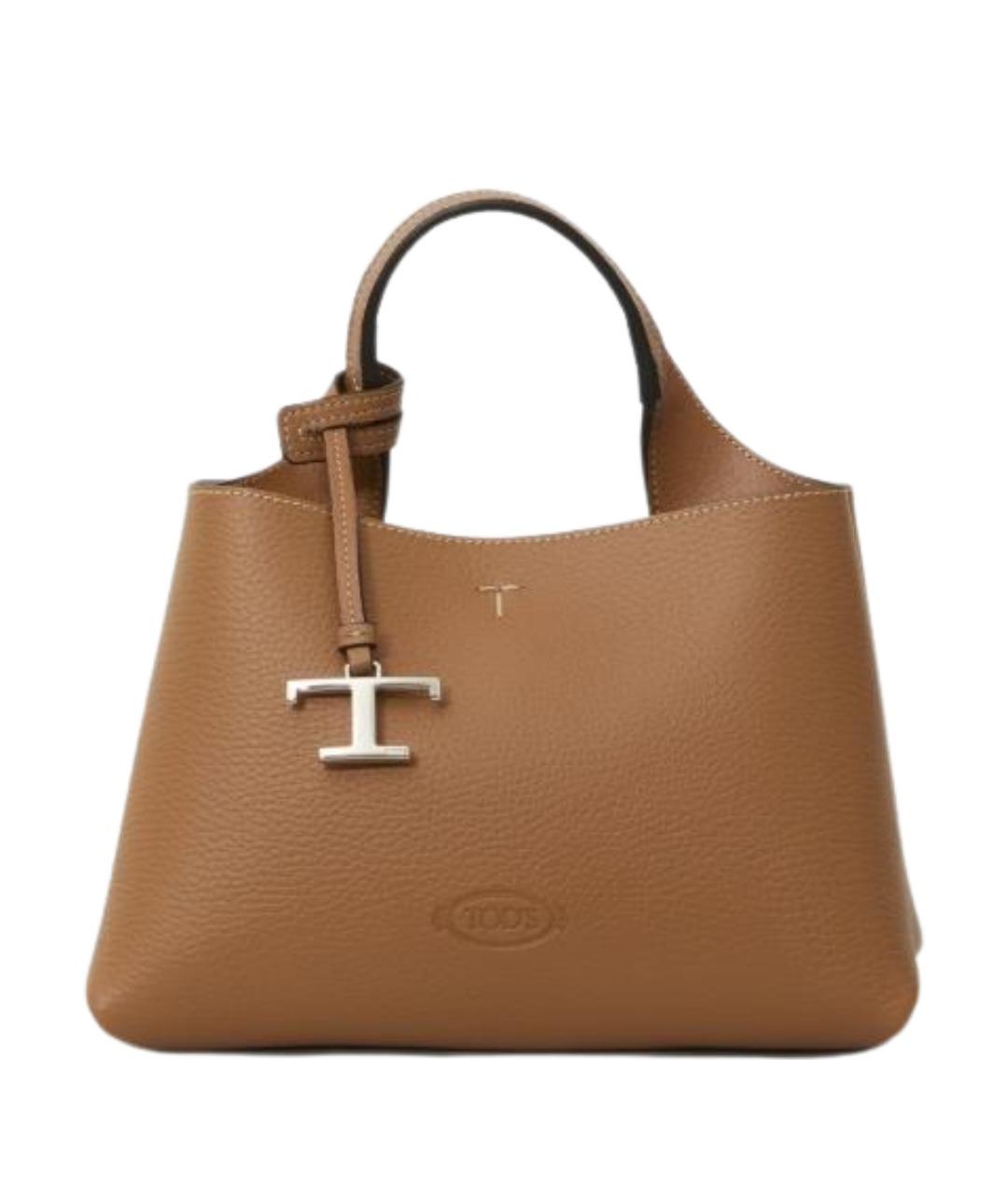 TOD'S Коричневая кожаная сумка через плечо, фото 1