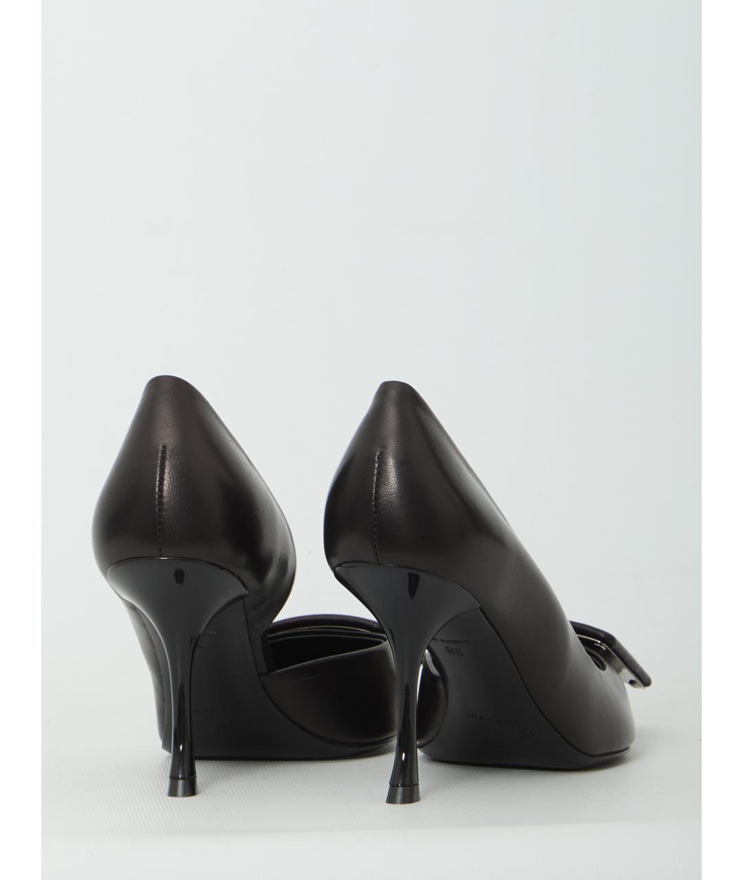 ROGER VIVIER Черные кожаные туфли, фото 3