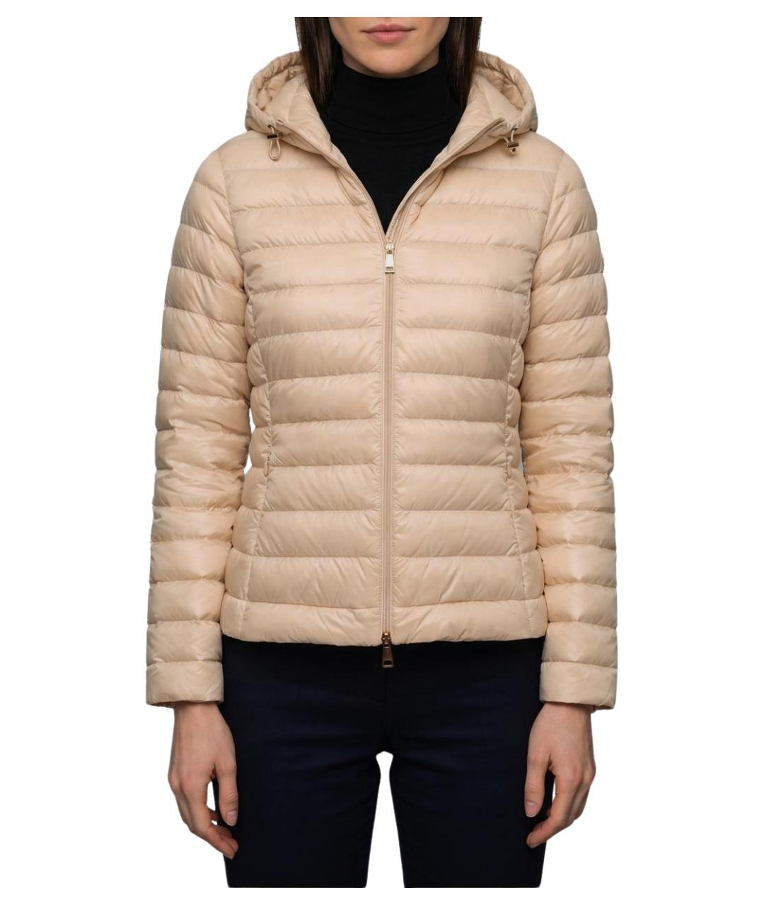 MONCLER Бежевая полиамидовая куртка, фото 1