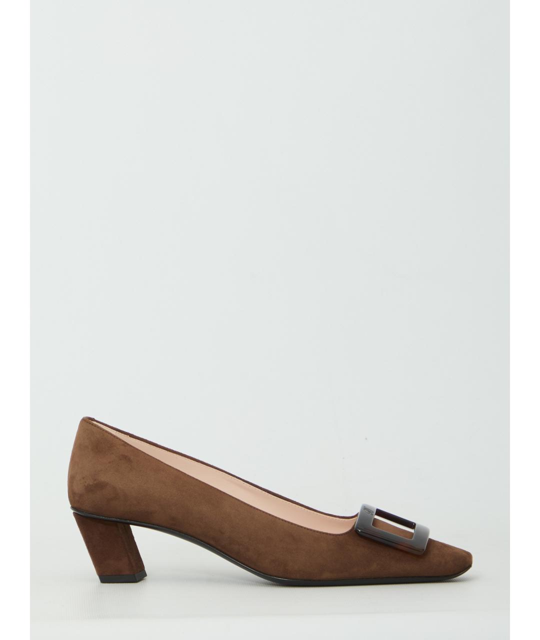 ROGER VIVIER Коричневые кожаные туфли, фото 6