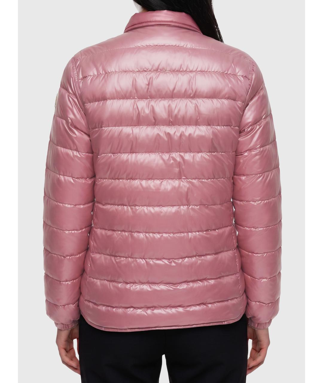 MONCLER Розовая полиамидовая куртка, фото 2