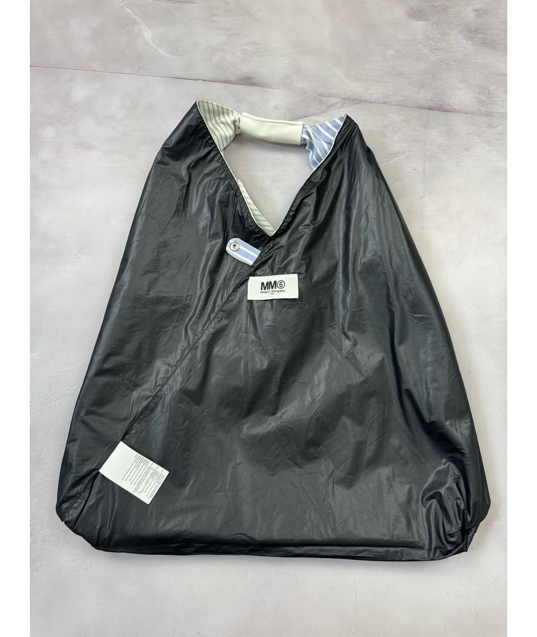 MM6 MAISON MARGIELA Голубая тканевая сумка тоут, фото 7