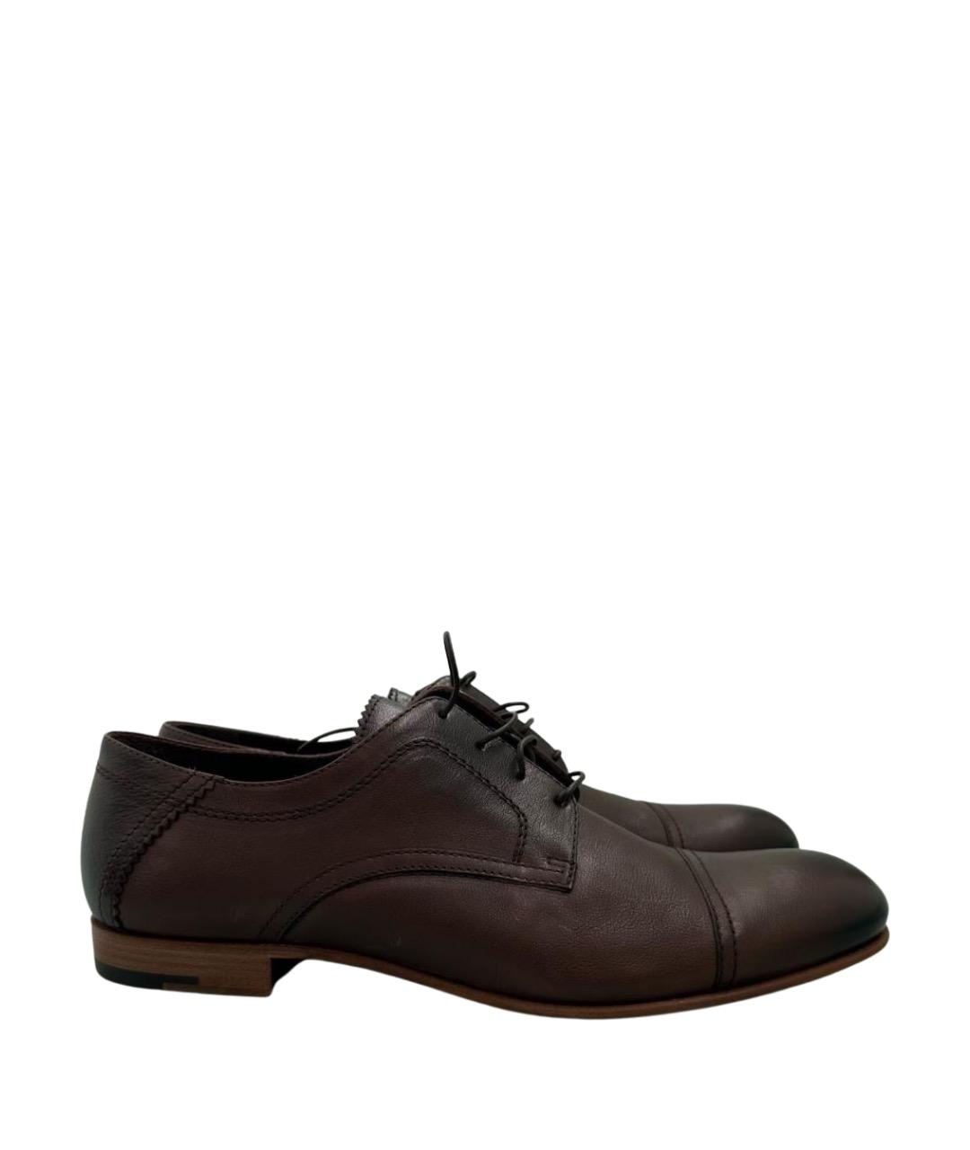 ERMENEGILDO ZEGNA XXX Коричневые кожаные туфли, фото 1