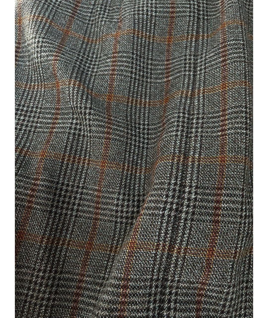 HUGO BOSS Серая шерстяная юбка миди, фото 5