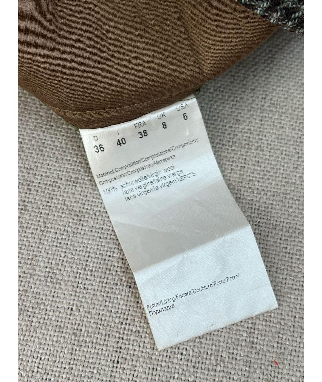 HUGO BOSS Серая шерстяная юбка миди, фото 7