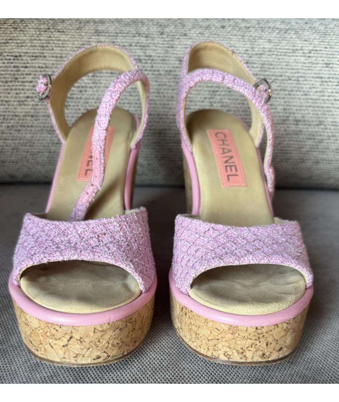 CHANEL Розовые босоножки, фото 3