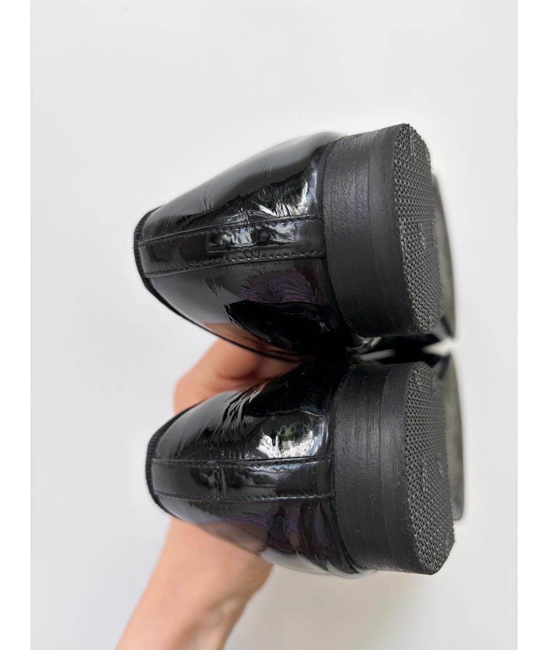 CHANEL Черные балетки из лакированной кожи, фото 7