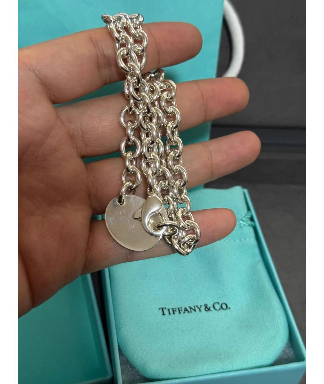 TIFFANY&CO Серебряная серебряная цепочка, фото 6