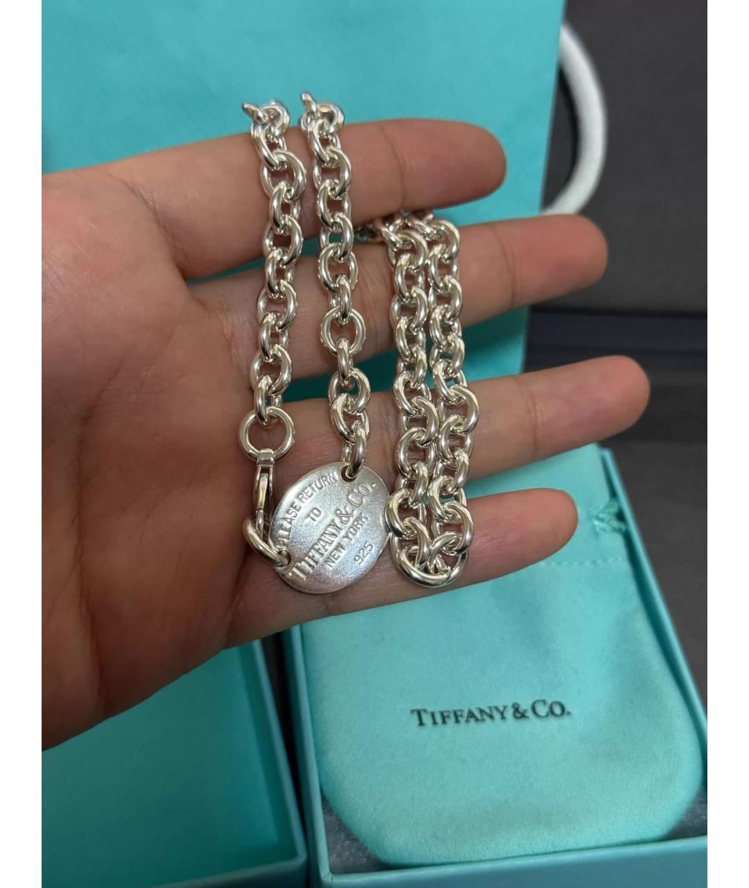 TIFFANY&CO Серебряная серебряная цепочка, фото 3