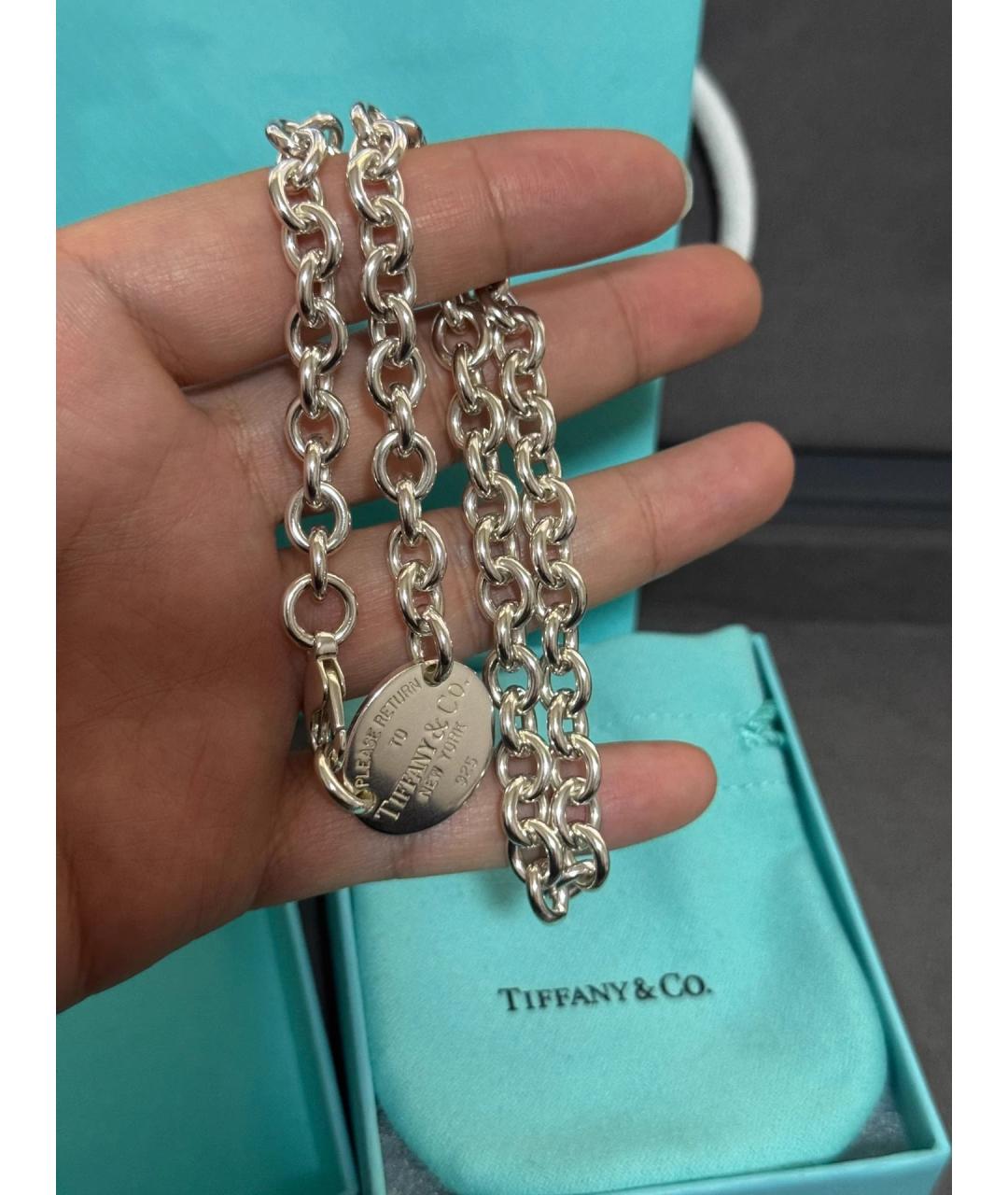 TIFFANY&CO Серебряная серебряная цепочка, фото 4