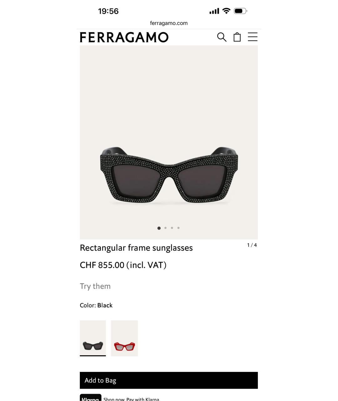 FERRAGAMO Черные солнцезащитные очки, фото 3