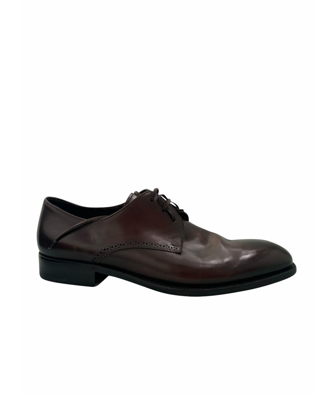 ERMENEGILDO ZEGNA XXX Коричневые кожаные туфли, фото 1