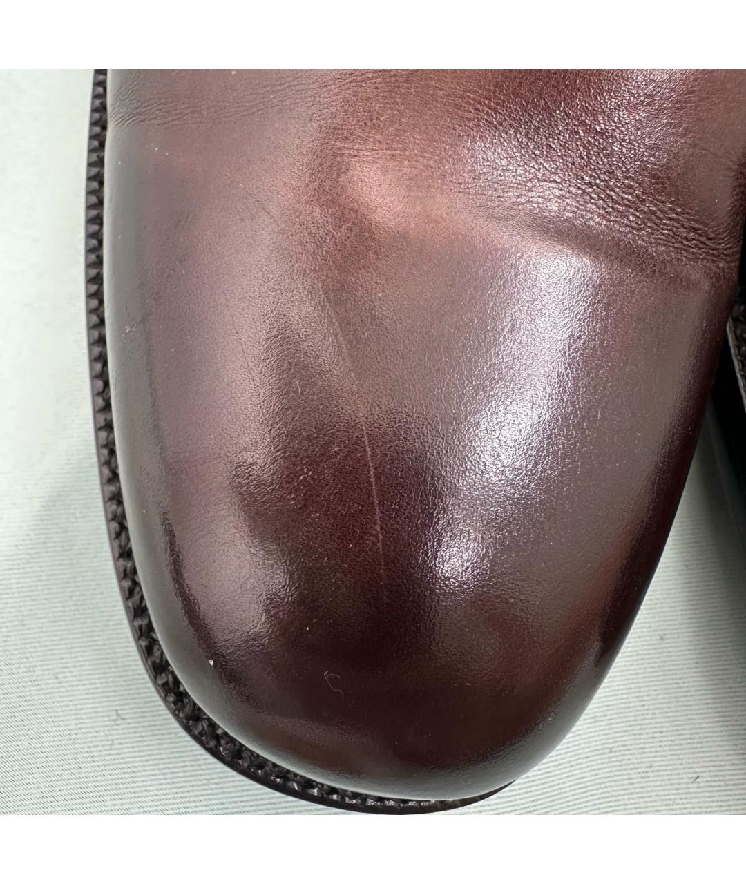 ERMENEGILDO ZEGNA XXX Коричневые кожаные туфли, фото 8