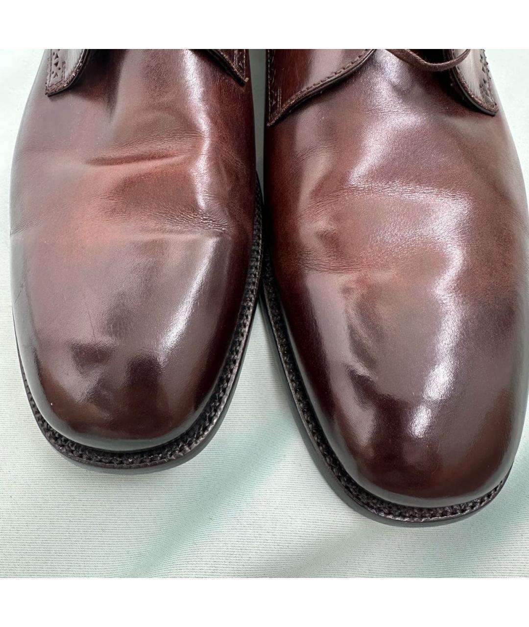 ERMENEGILDO ZEGNA XXX Коричневые кожаные туфли, фото 5