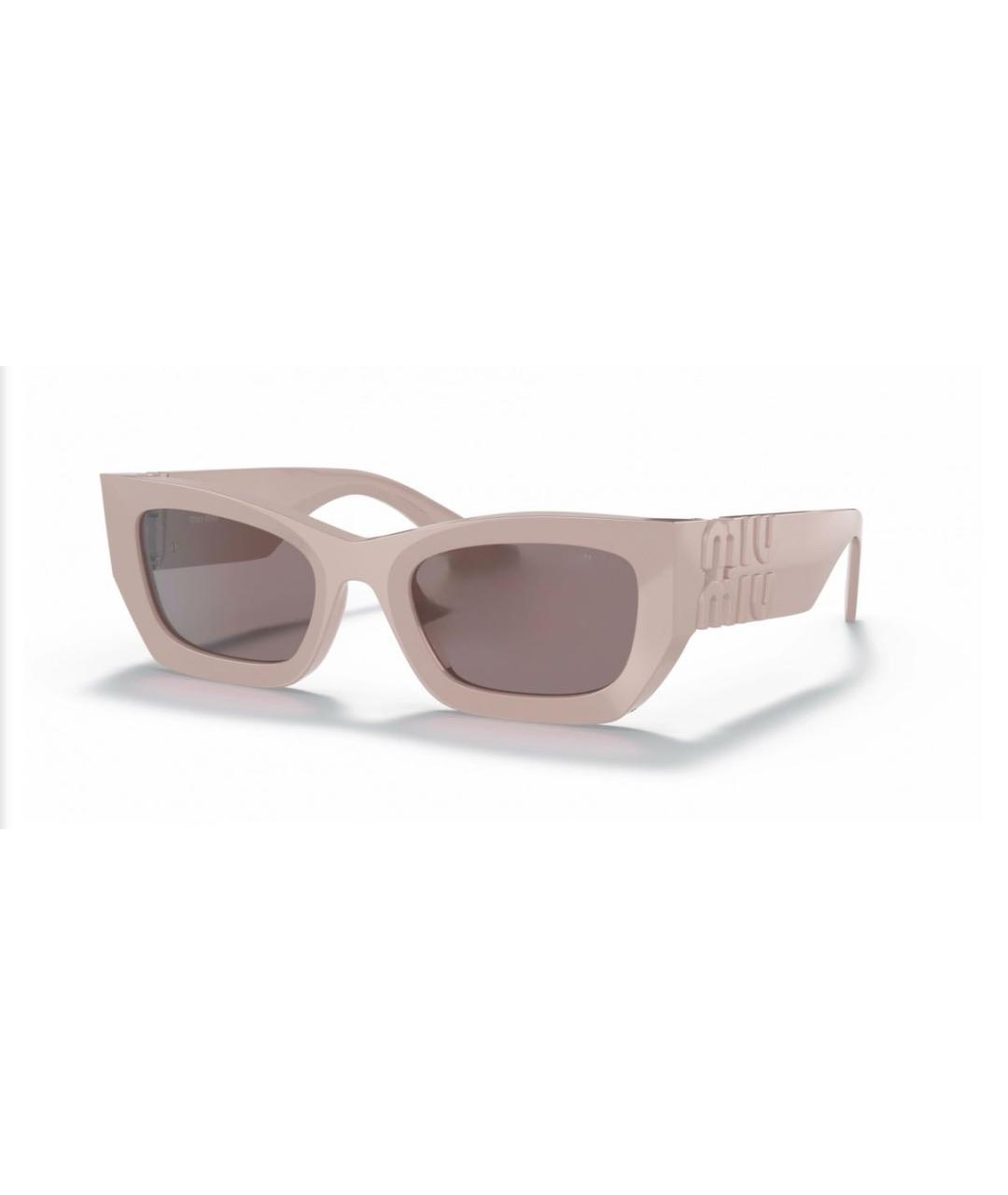 MIU MIU Розовые пластиковые солнцезащитные очки, фото 3