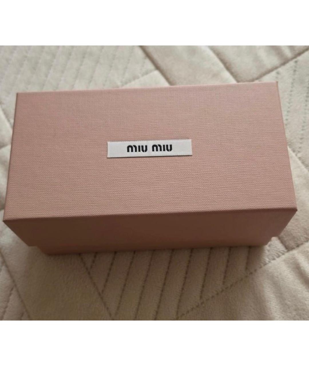 MIU MIU Розовые пластиковые солнцезащитные очки, фото 4