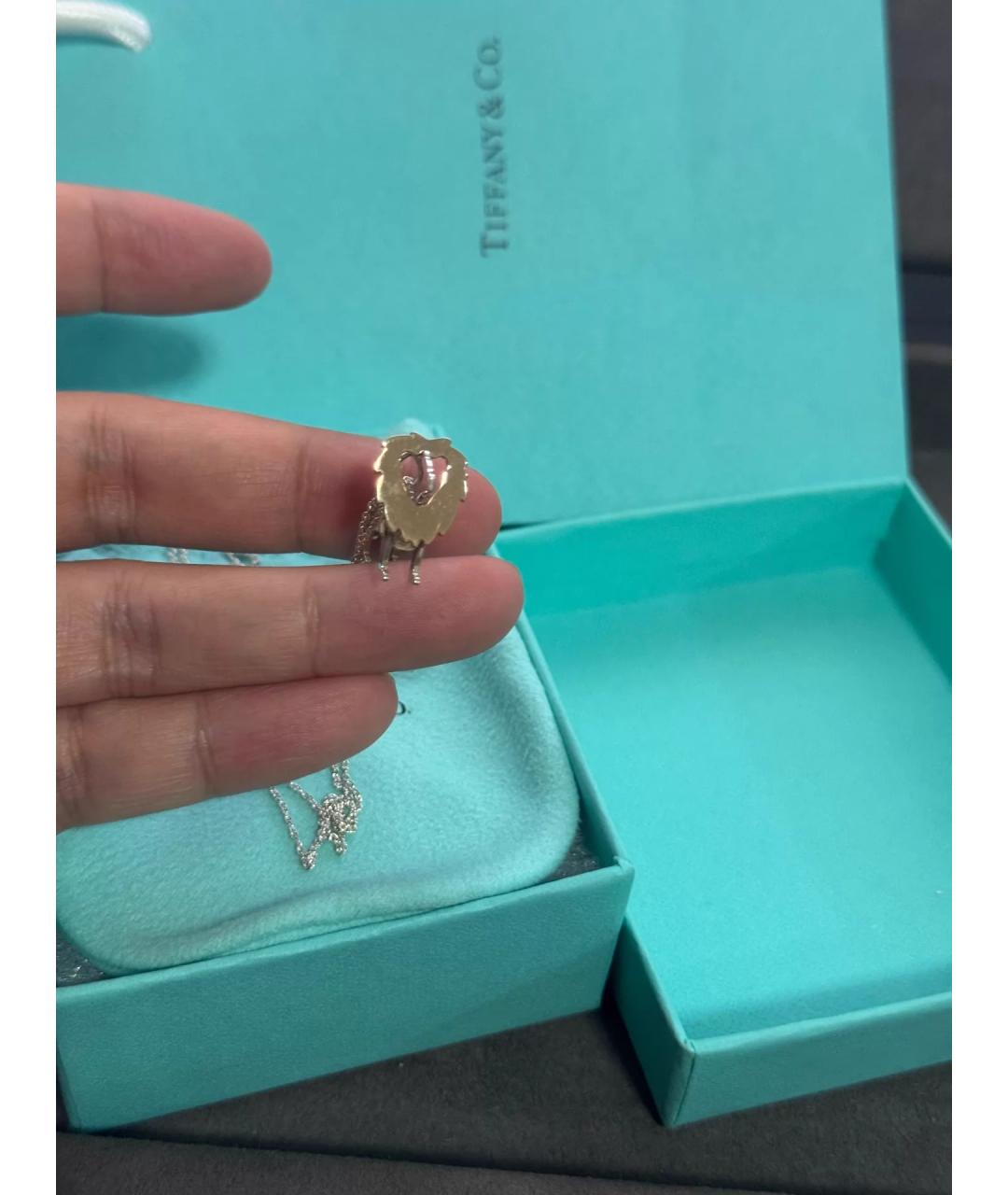 TIFFANY&CO Золотая серебряная подвеска, фото 4