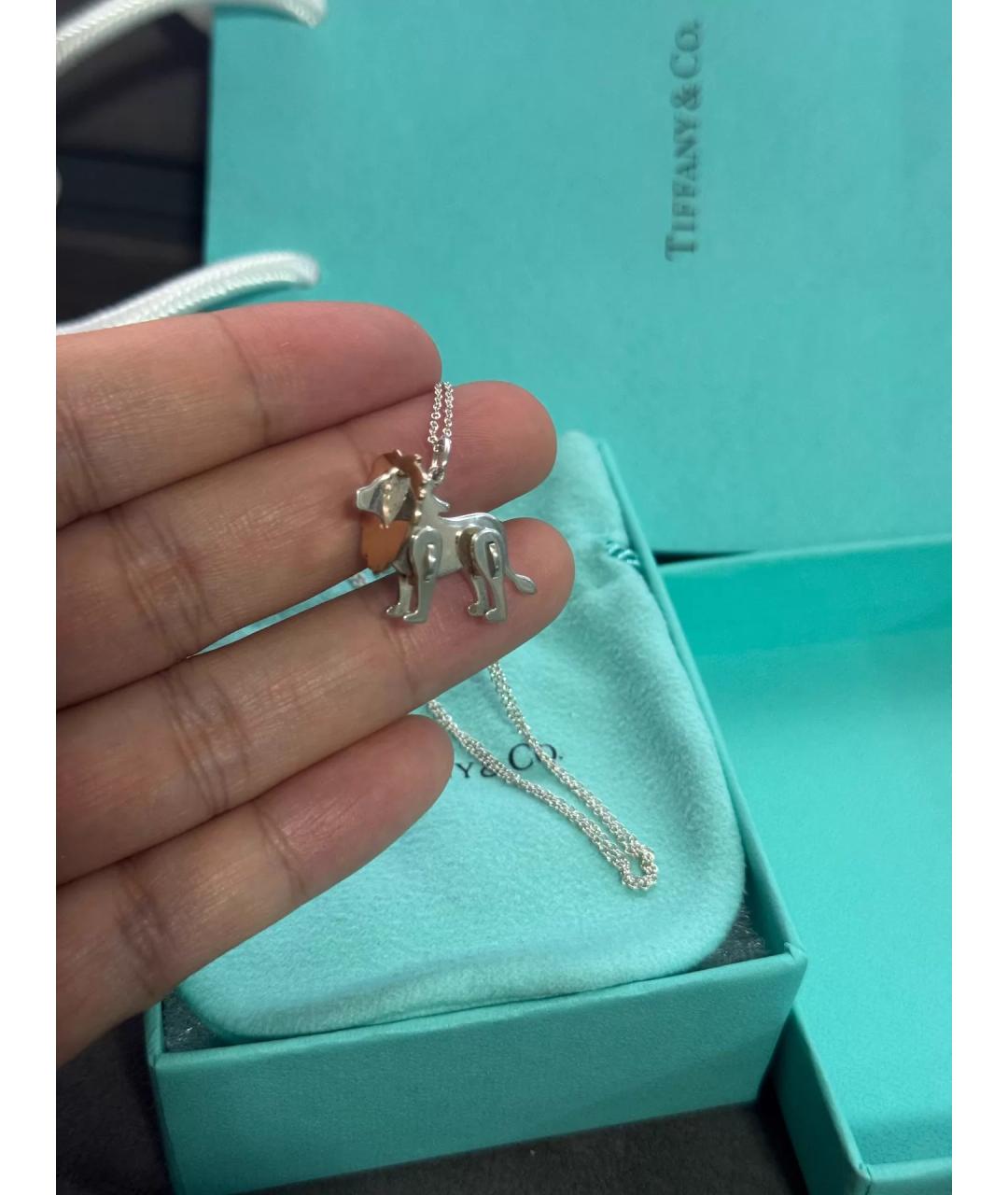 TIFFANY&CO Золотая серебряная подвеска, фото 7