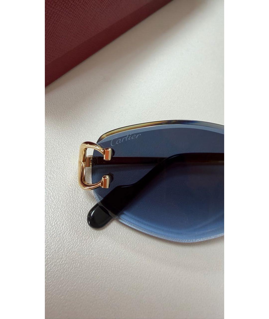 CARTIER Золотые металлические солнцезащитные очки, фото 3