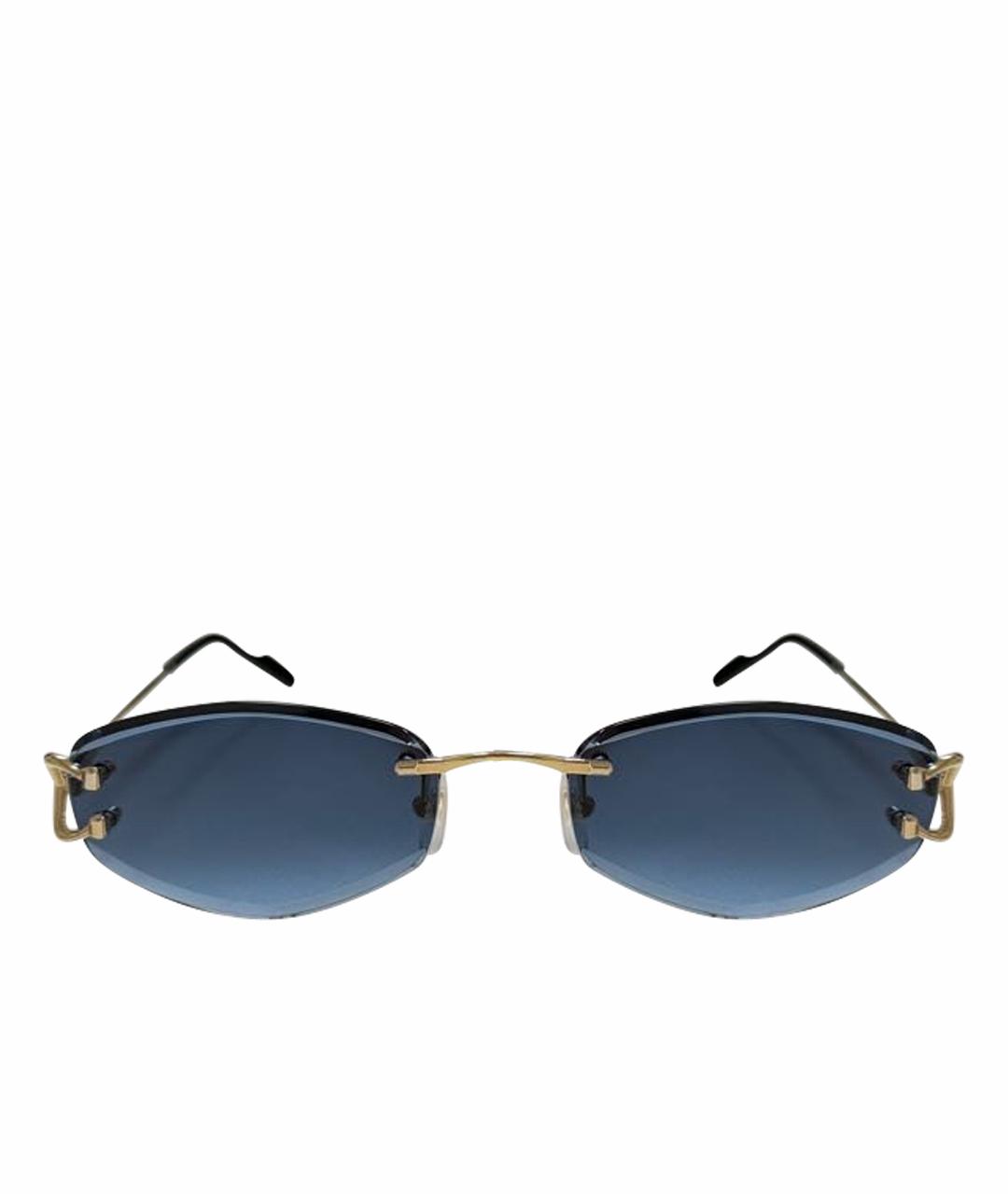 CARTIER Золотые металлические солнцезащитные очки, фото 1