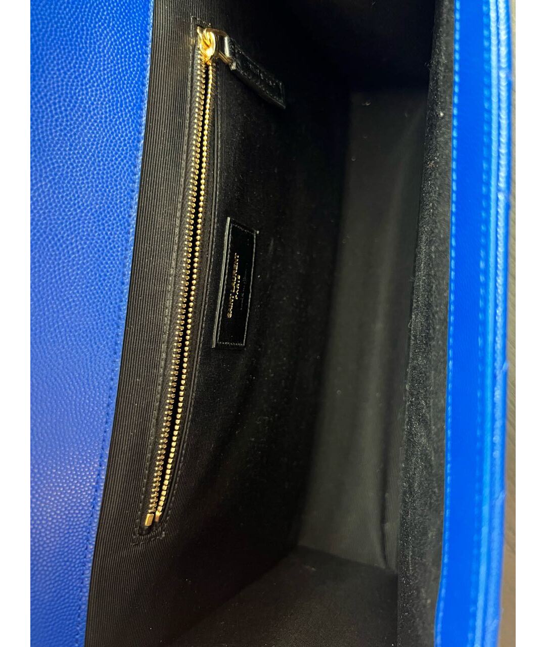 SAINT LAURENT Синяя кожаная сумка через плечо, фото 6