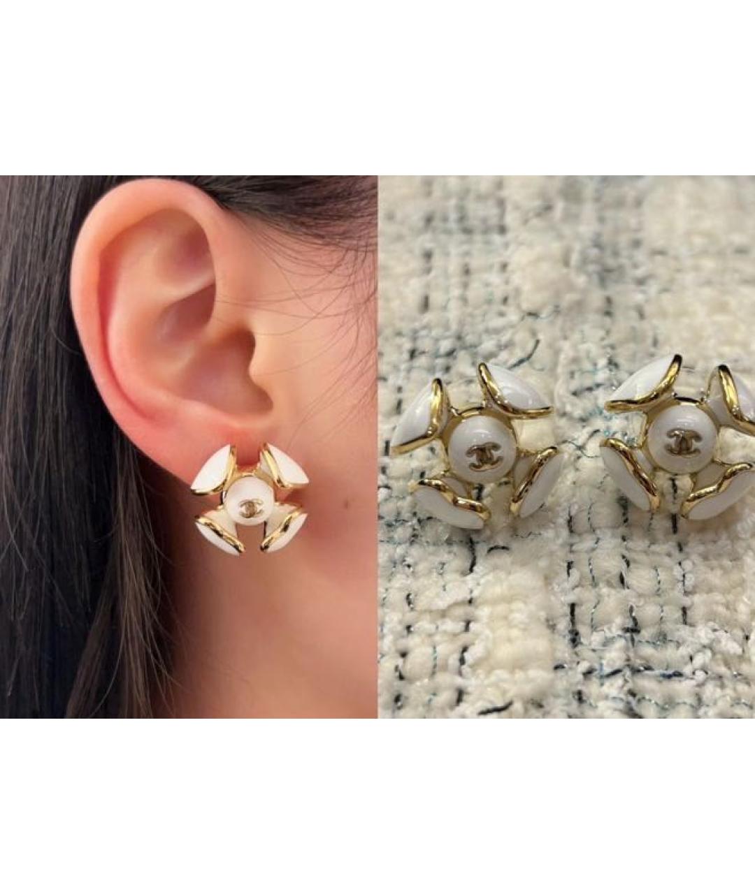CHANEL Золотые серьги, фото 5