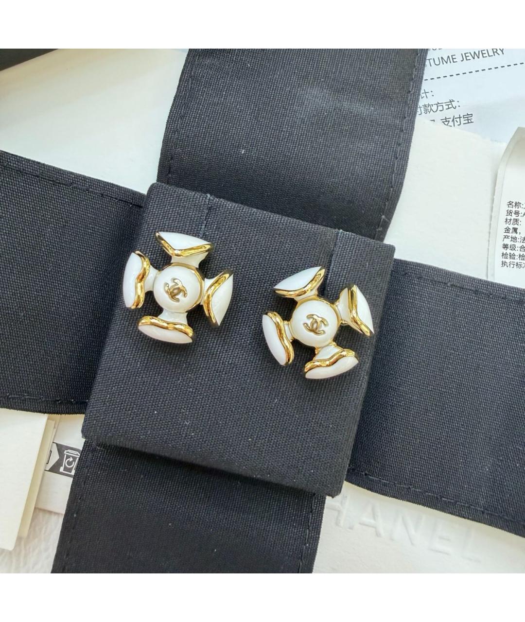 CHANEL Золотые серьги, фото 6