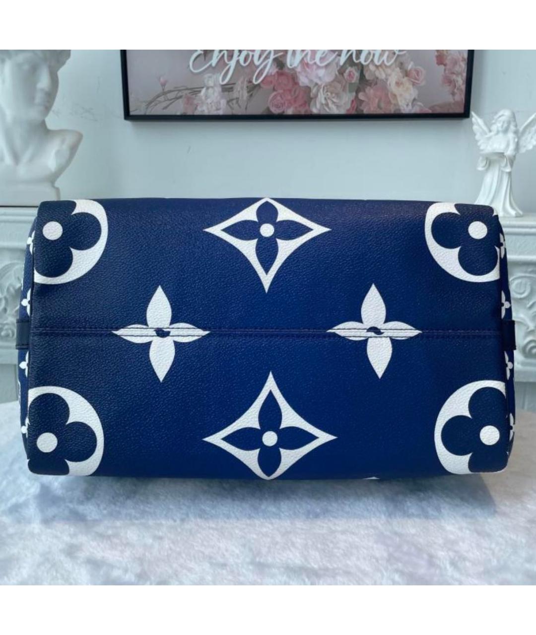 LOUIS VUITTON Синяя кожаная сумка через плечо, фото 3